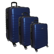 LEGAN ABS SUITECASE, SET OF 3 PCS BLUE