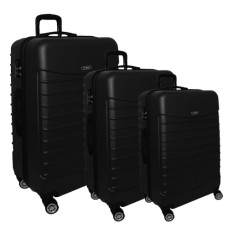 LEGAN ABS SUITECASE, SET OF 3 PCS BLACK