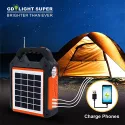 SOLAR ENERGY KIT WITH SPEAKER AND LIGHTING + 3 BULBS LED 