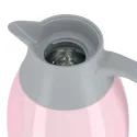 PLASTIC VACUUM JUG WITH GLASS LINER, COOKER TERMOS 1.3 L CKR2018 GREY & PINK