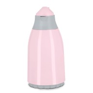 PLASTIC VACUUM JUG WITH GLASS LINER, COOKER TERMOS 1.3 L CKR2018 GREY & PINK