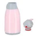 PLASTIC VACUUM JUG WITH GLASS LINER, COOKER TERMOS 1.3 L CKR2018 GREY & PINK