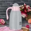 PLASTIC VACUUM JUG WITH GLASS LINER, COOKER TERMOS 1.3 L CKR2018 GREY & PINK