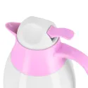 PLASTIC VACUUM JUG WITH GLASS LINER, COOKER TERMOS 1.3 L CKR2018 WHITE & PINK