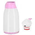 PLASTIC VACUUM JUG WITH GLASS LINER, COOKER TERMOS 1.3 L CKR2018 WHITE & PINK