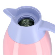 PLASTIC VACUUM JUG WITH GLASS LINER, COOKER TERMOS 1.3 L  CKR2018 PINK & PURPLE