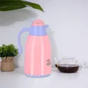 PLASTIC VACUUM JUG WITH GLASS LINER, COOKER TERMOS 1.3 L CKR2018 PINK & PURPLE