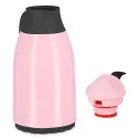 PLASTIC VACUUM JUG WITH GLASS LINER, COOKER TERMOS 1.3 L CKR2018 PINK & BLACK