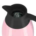 PLASTIC VACUUM JUG WITH GLASS LINER, COOKER TERMOS 1.3 L CKR2018 PINK & BLACK