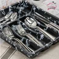 5 SECTION MARBLE LOOK DRAWER CUTLERY, COOKER 