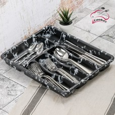 5 SECTION MARBLE LOOK DRAWER CUTLERY, COOKER 