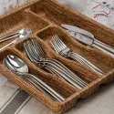 5 SECTION WOODEN LOOK DRAWER CUTLERY, COOKER 