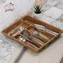 5 SECTION WOODEN LOOK DRAWER CUTLERY, COOKER 