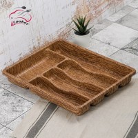 5 SECTION WOODEN LOOK DRAWER CUTLERY, COOKER 