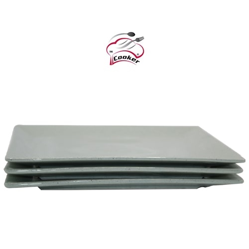 SQUARE CERAMIC SERVING PLATE SET OF 3 PCS, COOKER CKR3070