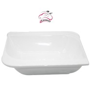 WHITE SQUARE CERAMIC SALAD BOWL, COOKER CKR3043