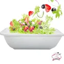 WHITE SQUARE CERAMIC SALAD BOWL, COOKER CKR3043