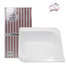 WHITE SQUARE CERAMIC SALAD BOWL, COOKER CKR3043