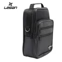 MEN'S HAND & SHOULDER BAG, LEGAN 8105 BLACK SET OF 3 SIZES