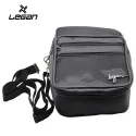 MEN'S HAND & SHOULDER BAG, LEGAN 8105 BLACK SET OF 3 SIZES