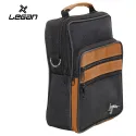 MEN'S HAND & SHOULDER BAG, LEGAN 8107 BLACK & BROWN SET OF 3 SIZES