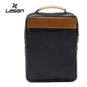 MEN'S HAND & SHOULDER BAG, LEGAN 8107 BLACK & BROWN SET OF 3 SIZES