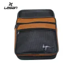 MEN'S HAND & SHOULDER BAG, LEGAN 8107 BLACK & BROWN SET OF 3 SIZES