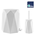 VANITY 2 PCS SET VERTICAL WC BRUSH 525 & PEDAL DUSTBIN 6L 526, QUKA