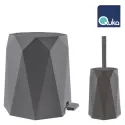 VANITY 2 PCS SET VERTICAL WC BRUSH 525 & PEDAL DUSTBIN 6L 526, QUKA