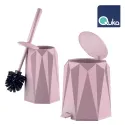 VANITY 2 PCS SET VERTICAL WC BRUSH 525 & PEDAL DUSTBIN 6L 526, QUKA