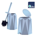 VANITY 2 PCS SET VERTICAL WC BRUSH 525 & PEDAL DUSTBIN 6L 526, QUKA