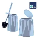 VANITY 2 PCS SET VERTICAL WC BRUSH 525 & PEDAL DUSTBIN 6L 526, QUKA