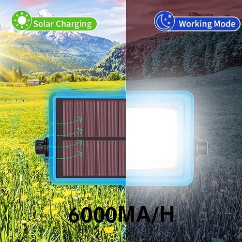 PORTABLE MULTIFUNCTIONAL SPOTLIGHT 18650 TWO QUARTER, POWER BANK 6000MA/H