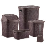 PLASTIC LACE BATH SET 5 PCS, ASIL