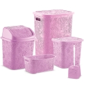 PLASTIC LACE BATH SET 5 PCS, ASIL