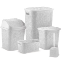 PLASTIC LACE BATH SET 5 PCS, ASIL