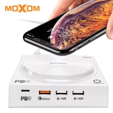 5 in 1 WIRELESS CHARGING STATION 40W WITH LED, MOXOM 