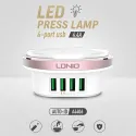 LED PRESS LAMP WITH 4 PORT USB 4.4A