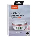 LED PRESS LAMP WITH 4 PORT USB 4.4A