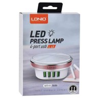 LED PRESS LAMP WITH 4 PORT USB 4.4A