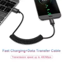 SPIRAL USB CHARGER CABLE, MOXOM