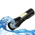 USB CHARGING XPE + COB LED FLASHLIGHT LAMP