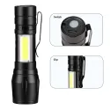 USB CHARGING XPE + COB LED FLASHLIGHT LAMP