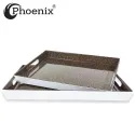 Phoenix 2pcs Melamine Tray Set, Brown