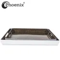 Phoenix 2pcs Melamine Tray Set, Brown