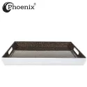 Phoenix 2pcs Melamine Tray Set, Brown