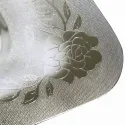 Phoenix Rectangle Silver Tray, Floral design 47*32*2.5 cm