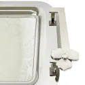 Phoenix Luxury Serving Tray with Handles, Silver 44*30 cm