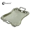 Elegance Silver Designed Serving Tray with handles 47*27 cm