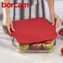 Borcam Glass Square Ovenware With Plastic Lid 32*29 cm